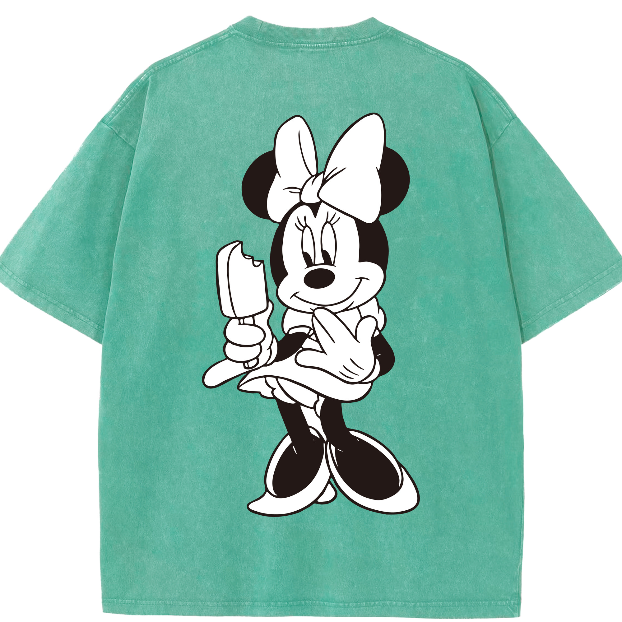（画像用） ミッキーマウス Mickey Mouse 綿100% ヴィンテージ風 半袖Tシャツ（背面プリント）